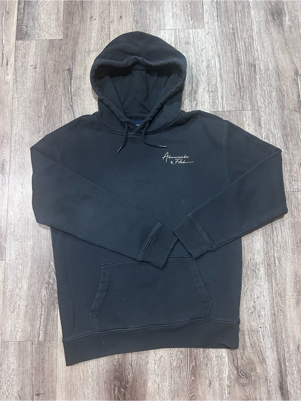 Abercrombie & Fitch Black Logo Pullover Hoodie